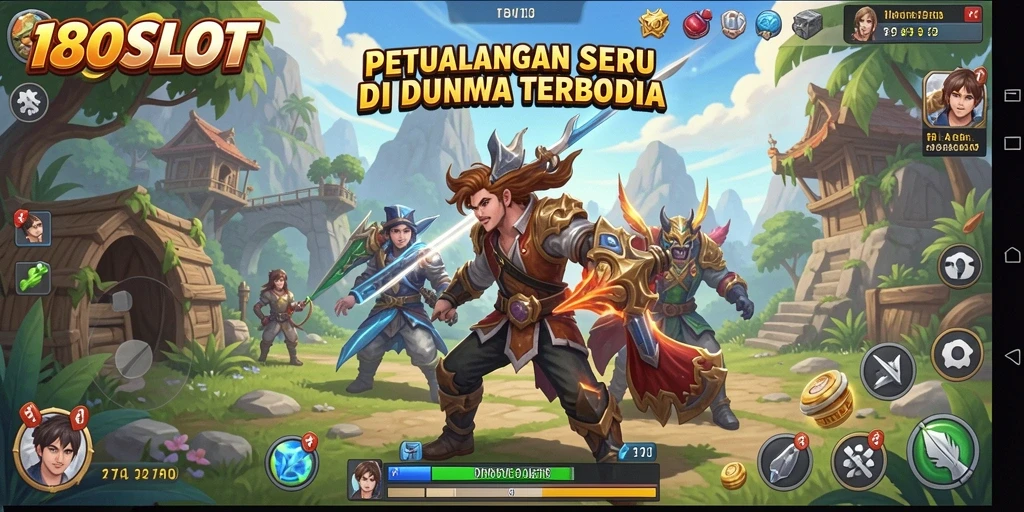 Tangkapan layar 180SLOT menampilkan petualangan di dunia terbuka yang luas.