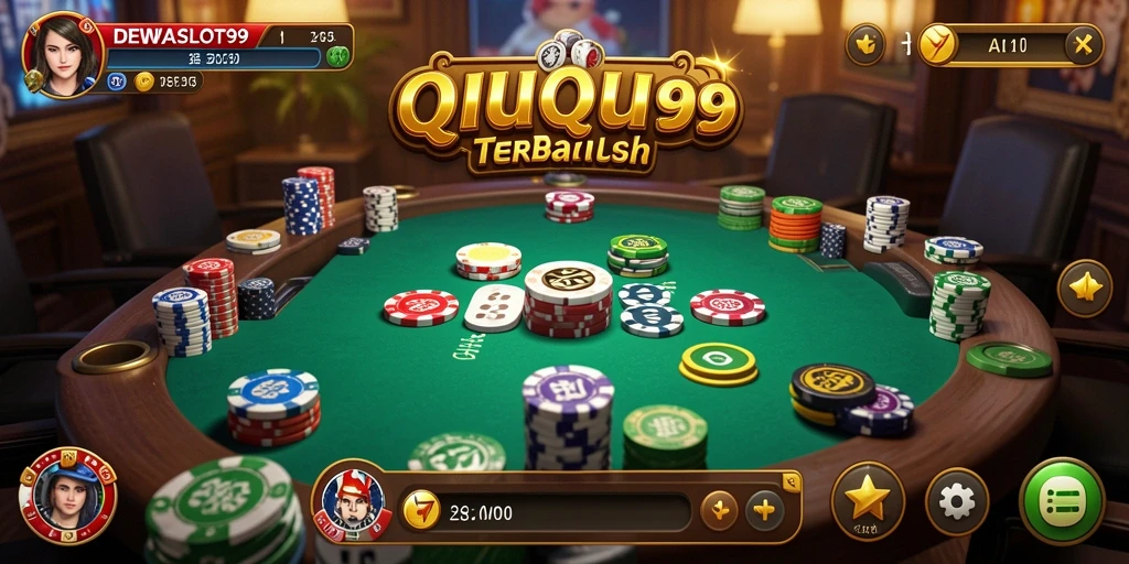 Screenshot DEWASLOT99 menampilkan gameplay QiuQiu yang seru.