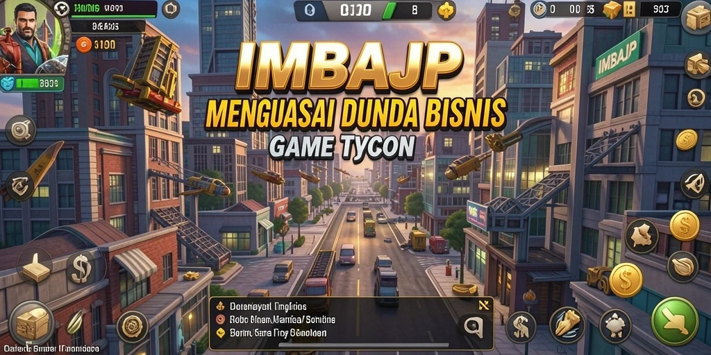 Gameplay seru IMBAJP dengan strategi bisnis yang mendalam.