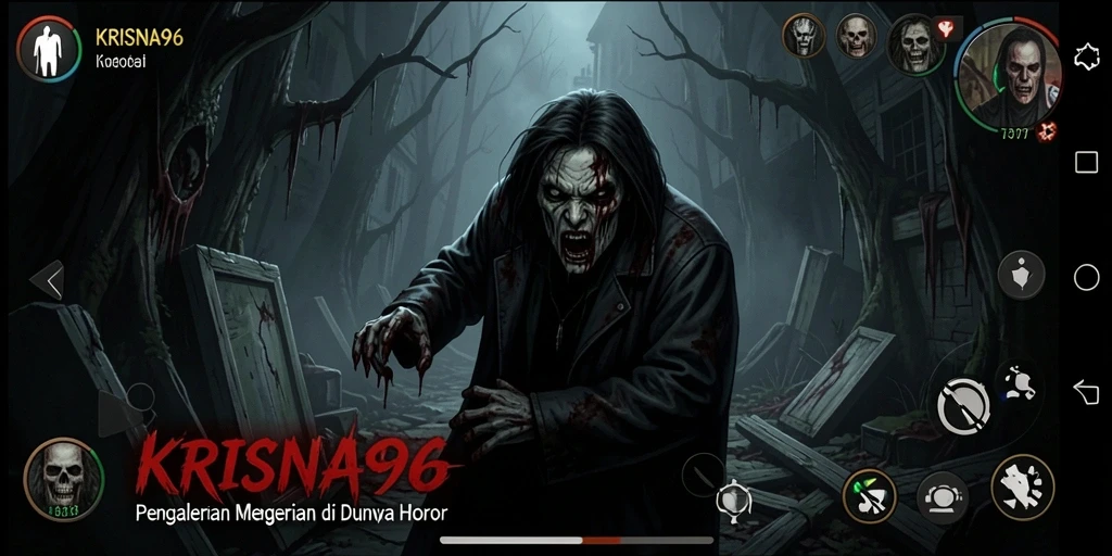 Tampilan gameplay menegangkan di KRISNA96.