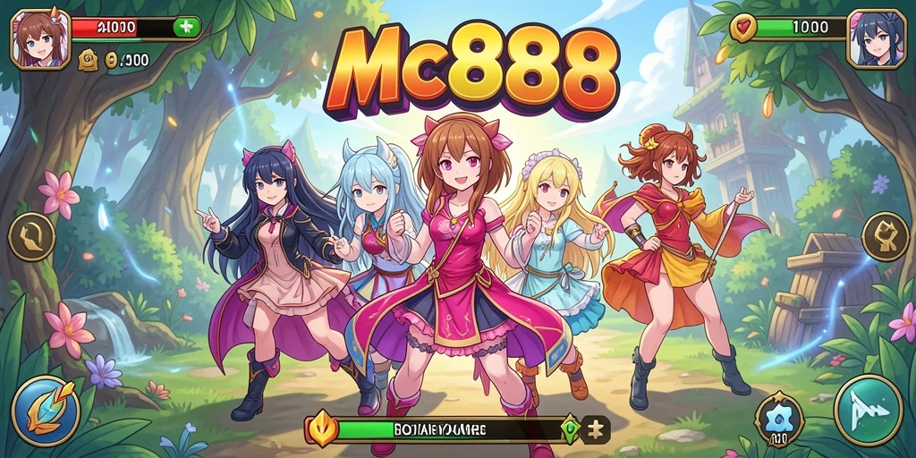 Tampilan aksi seru dalam gameplay anime MC888 yang memukau.