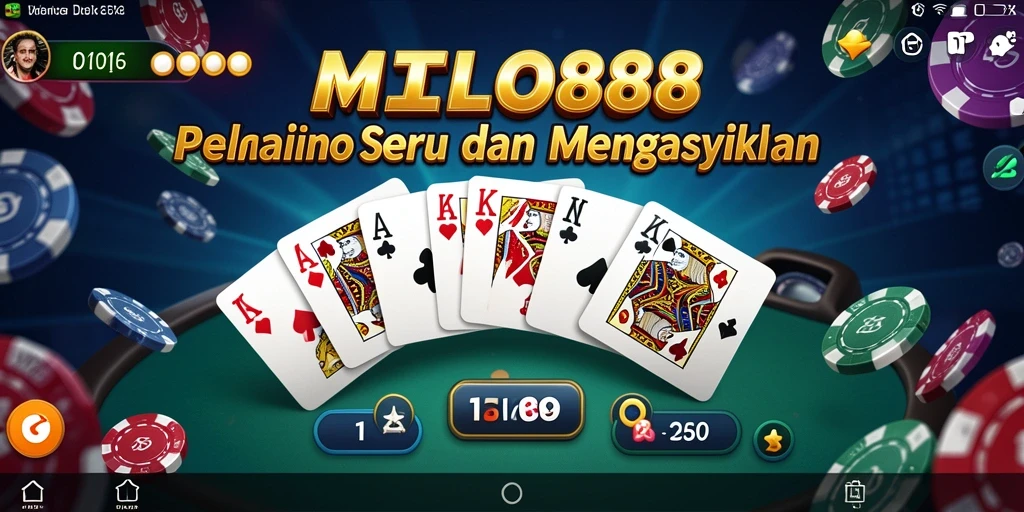 Tampilan gameplay seru di game Domino MILO88.