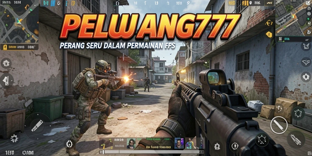 Screenshot gameplay seru dari PELUANG77 yang menampilkan aksi menembak yang intens.