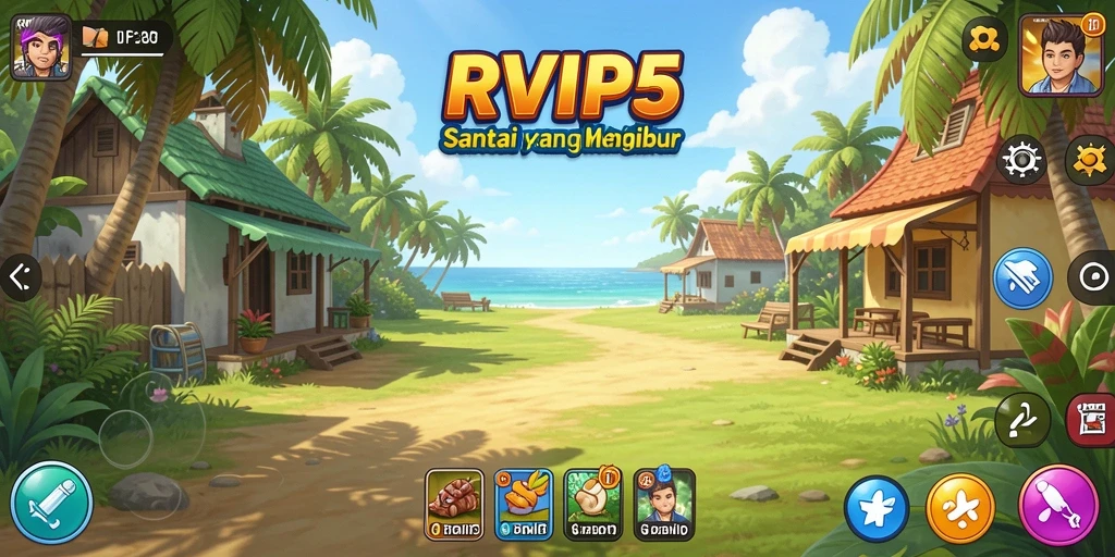 Tampilan gameplay menarik dari RVIP5 dengan grafis cerah.