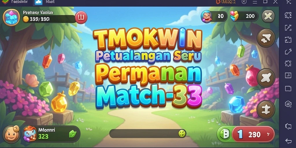 Tampilan gameplay TMOKWIN dalam mode Match-3 yang menarik.