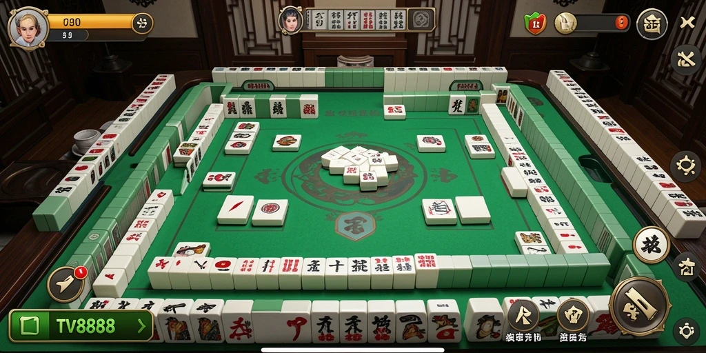 Tampilan utama gameplay Mahjong di TV888 yang menarik dan interaktif.